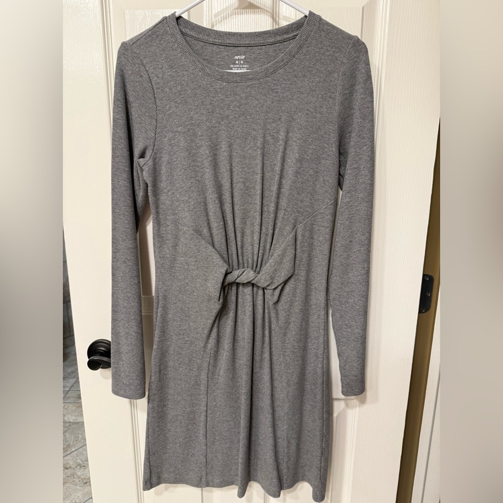 Aerie Charcoal Long Sleeve Dress NWOT Size Medium